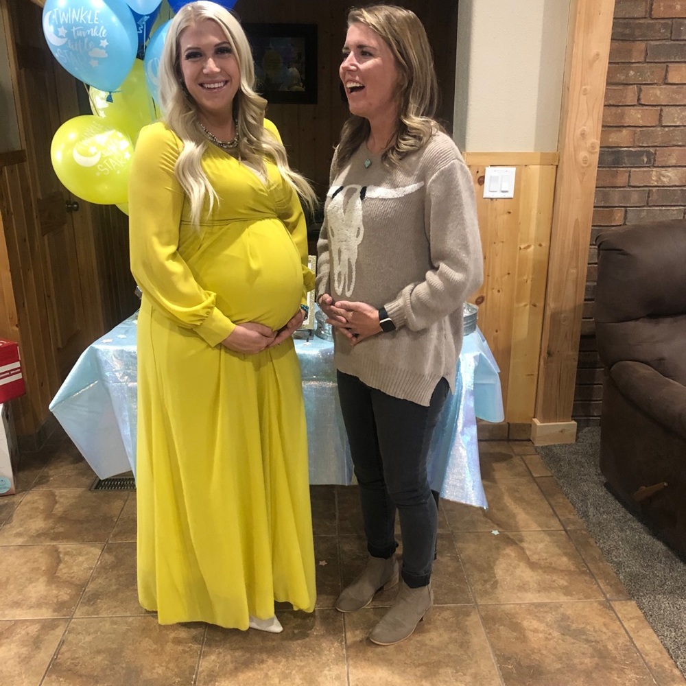 Yellow maternity dress